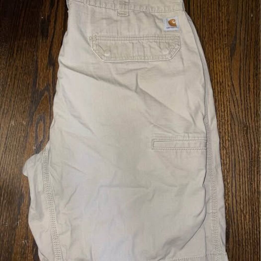 Men’s 40 Carhartt Beige Khaki Shorts Relaxed Fit